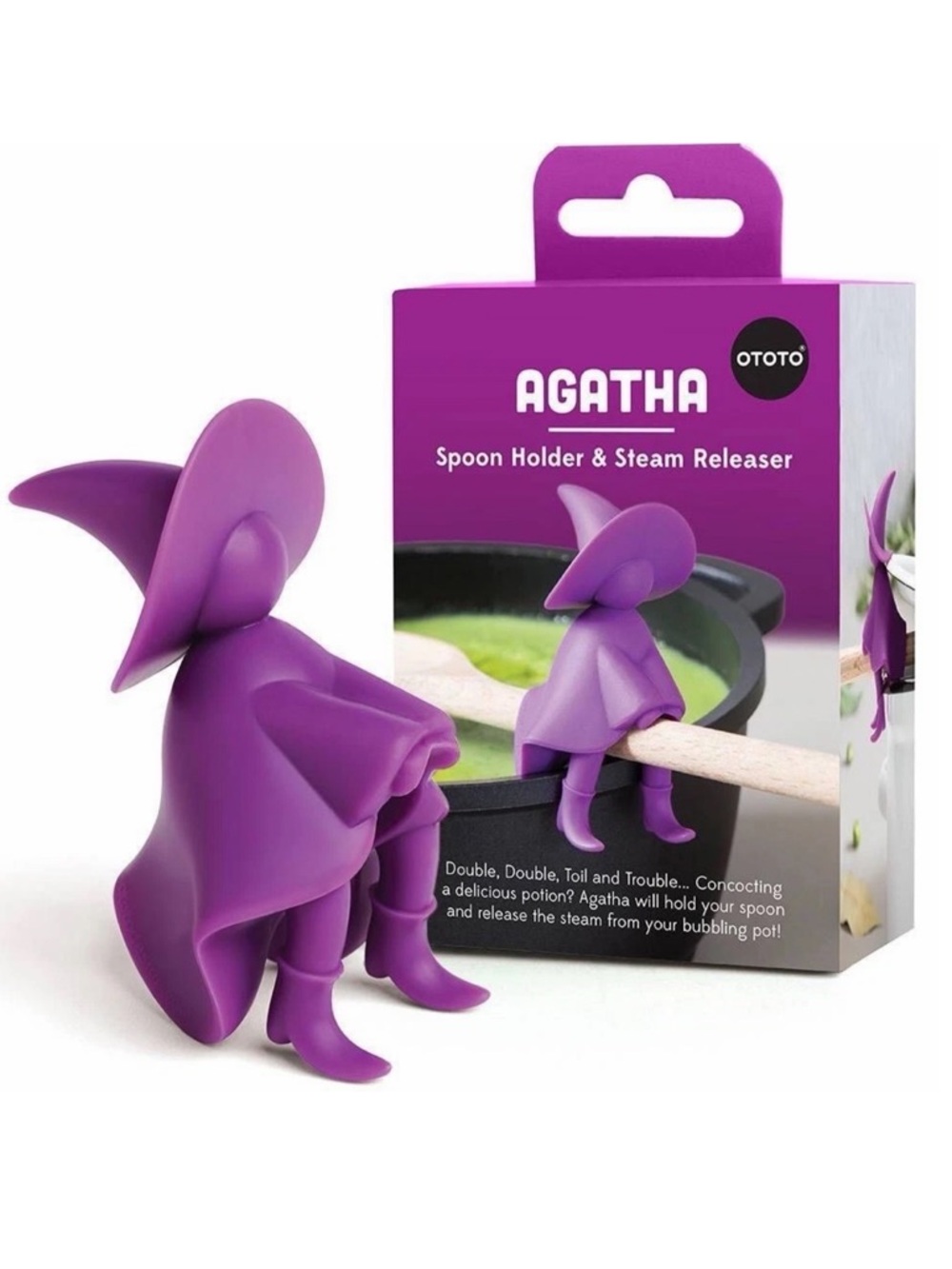 OTOTO Agatha Spoon Rest / Holder & Steam Releaser - 1.77” x 2.95” - Silicone